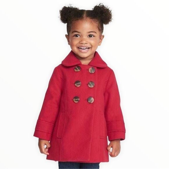 OLD NAVY | Red | DOUBLE BREASTED PEACOAT - Picture 2 of 7